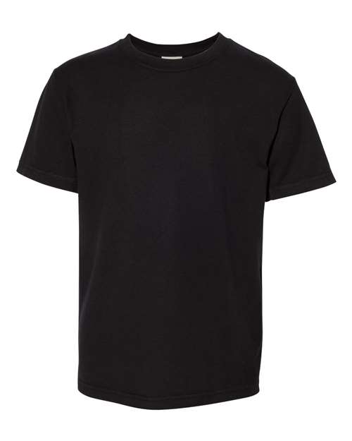 Youth Garment-Dyed T-Shirt - Black Front