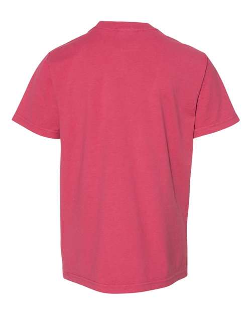 Youth Garment-Dyed T-Shirt - Crimson Fall Back