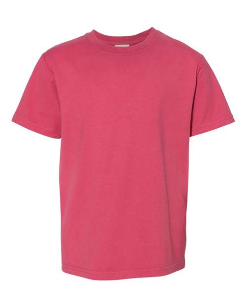 Youth Garment-Dyed T-Shirt - Crimson Fall Front