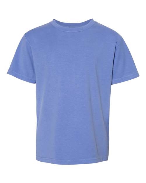 Youth Garment-Dyed T-Shirt - Deep Forte Blue Front