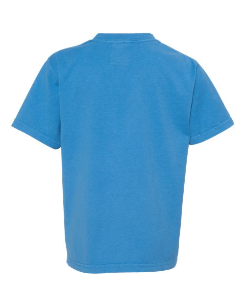 Youth Garment-Dyed T-Shirt - Summer Sky Blue Back