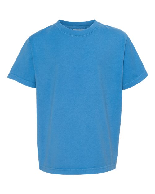 Youth Garment-Dyed T-Shirt - Summer Sky Blue Front