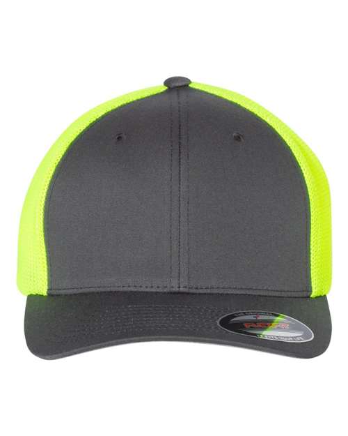 Trucker Cap - Charcoal/ Neon Yellow Front