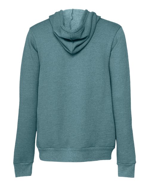 Unisex Sponge Fleece Hoodie Sweatshirt - Heather Deep Teal Back