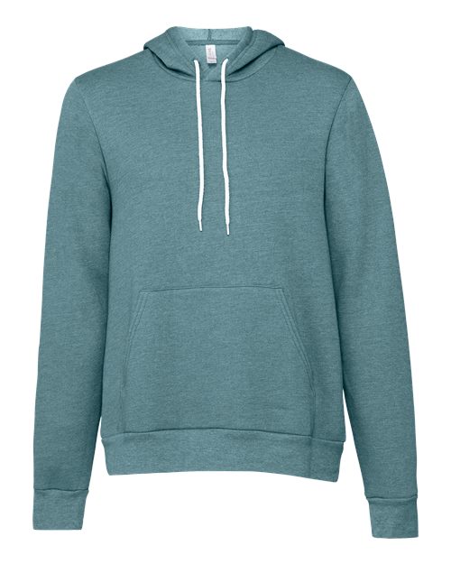 Unisex Sponge Fleece Hoodie Sweatshirt - Heather Deep Teal Front
