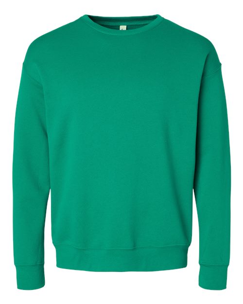 Unisex Sponge Fleece Drop Shoulder Crewneck Sweatshirt - Kelly Front