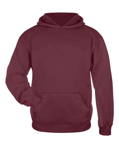 Youth Performance Fleece Hooded Sweatshirt - Cardinal Front