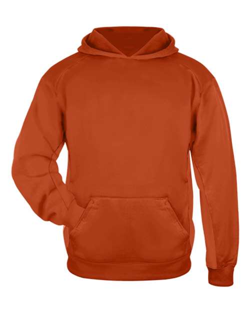 Youth Performance Fleece Hooded Sweatshirt - Burnt Orange Front
