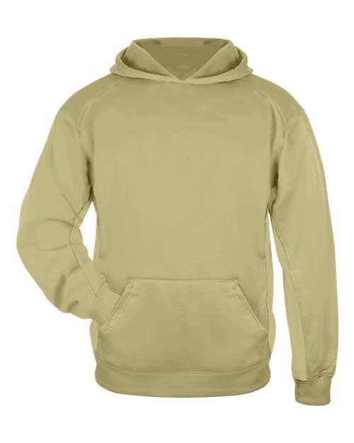Youth Performance Fleece Hooded Sweatshirt - Vegas Gold Front