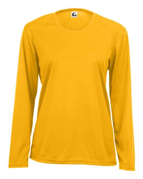 Women's Performance Long Sleeve T-Shirt - Gold Front
