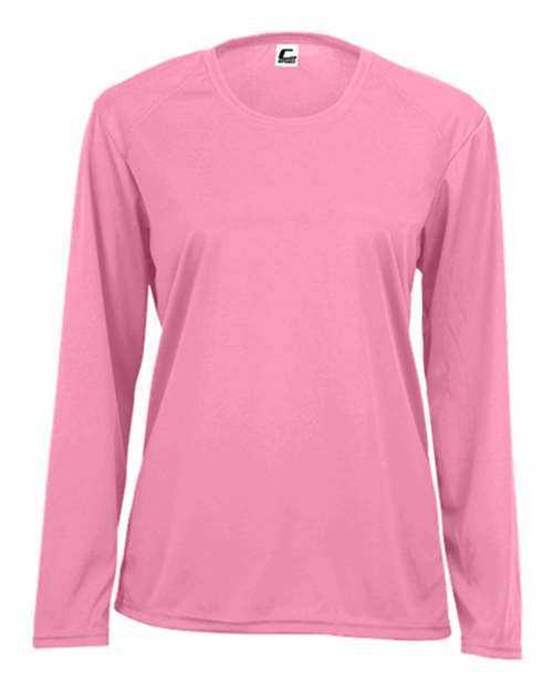 Women's Performance Long Sleeve T-Shirt - Pink Front