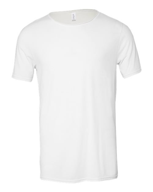 Unisex FWD Fashion Triblend Raw Neck Tee - Solid White Triblend Front