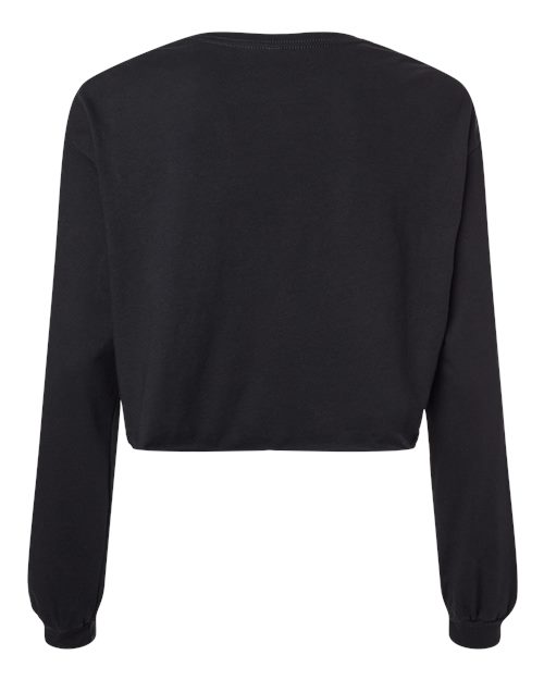 Women's FWD Fashion Crop Long Sleeve Tee - Black Back