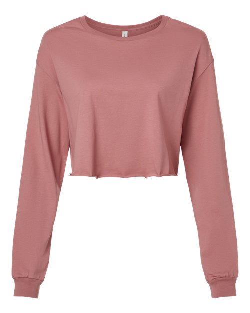 Women's FWD Fashion Crop Long Sleeve Tee - Mauve Front