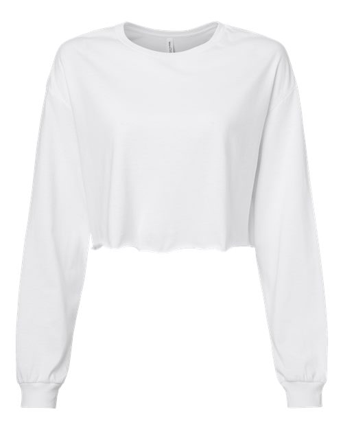 Women's FWD Fashion Crop Long Sleeve Tee - White Front