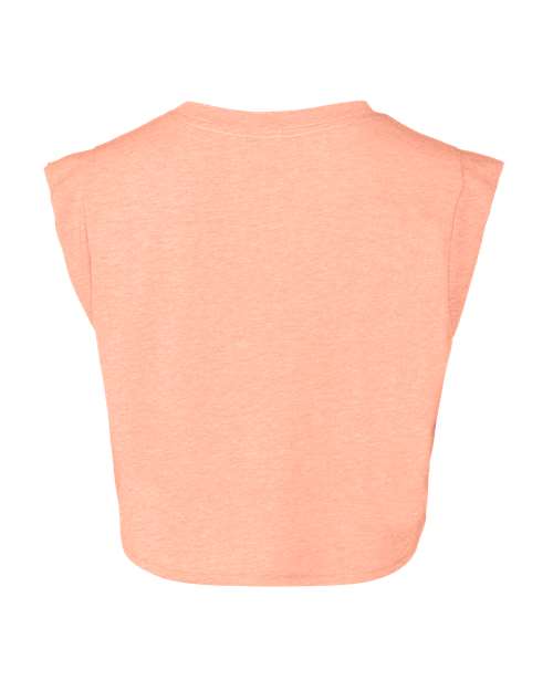 FWD Fashion Women's Festival Crop Tank - Sunset Triblend Back