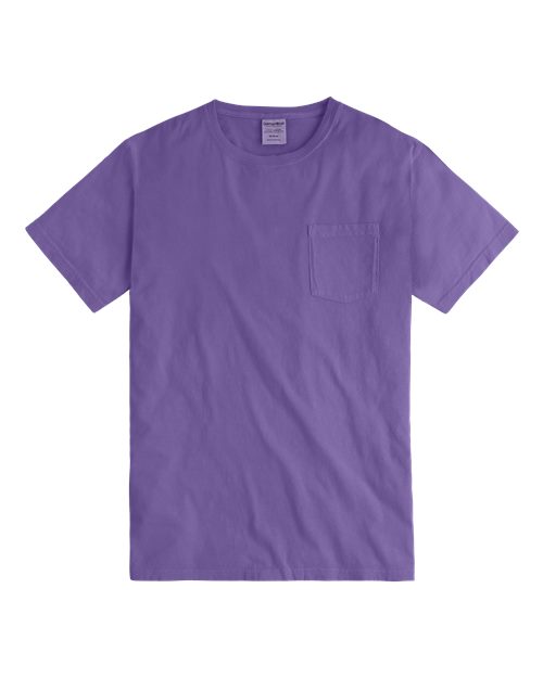 Unisex Garment-Dyed Pocket T-Shirt - Lavender Front