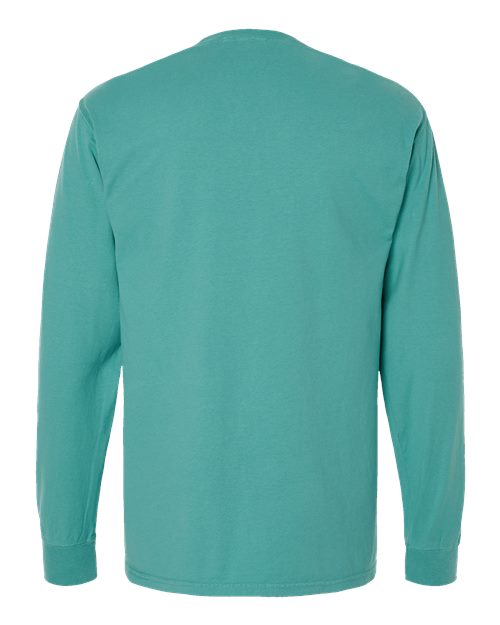 Unisex Garment-Dyed Long Sleeve T-Shirt - Spanish Moss Back