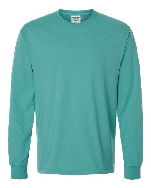 Unisex Garment-Dyed Long Sleeve T-Shirt - Spanish Moss Front