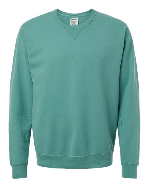 Unisex Garment-Dyed Crewneck Sweatshirt - Spanish Moss Front
