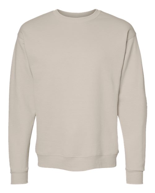 Hanes Unisex EcoSmart® Crewneck Sweatshirt - Sand Front