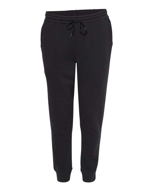 Men's Midweight Fleece Sweatpants - Black Front