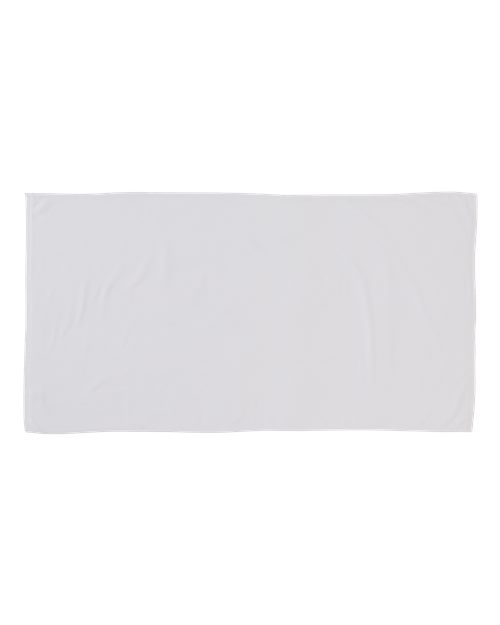 Sublimation Velour Beach Towel - White Front