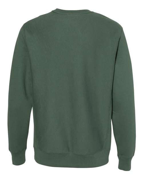 Unisex Legend Premium Heavyweight Cross-Grain Crewneck Sweatshirt - Alpine Green Back