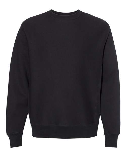 Unisex Legend Premium Heavyweight Cross-Grain Crewneck Sweatshirt - Black Front