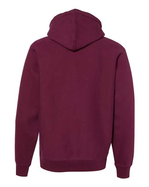 Unisex Legend Premium Heavyweight Cross-Grain Hooded Sweatshirt - Maroon Back