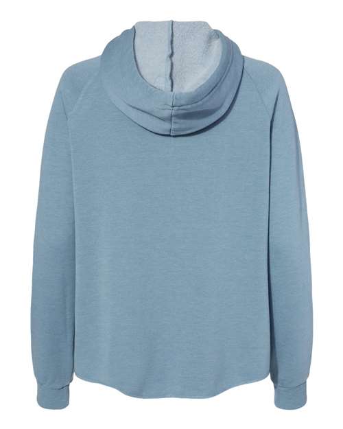 Women's California Wave Wash Full-Zip Hooded Sweatshirt - Misty Blue Back