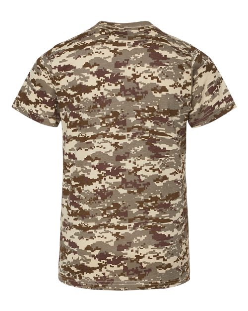 Youth Camouflage T-Shirt - Sand Digital Back