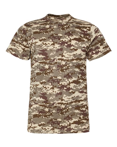 Youth Camouflage T-Shirt - Sand Digital Front
