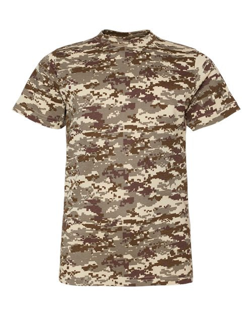 Code Five Youth Camouflage T-Shirt - Sand Digital Front