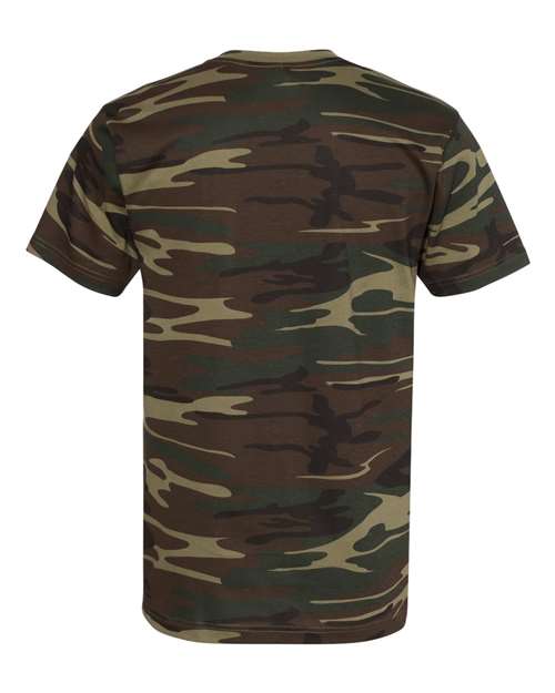 Men's Camo Tee - Green Woodland Back