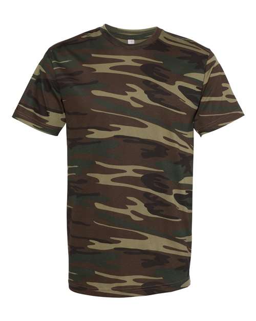 Men's Camo Tee - Green Woodland Front