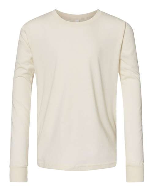 Youth Jersey Long Sleeve Tee - Natural Front