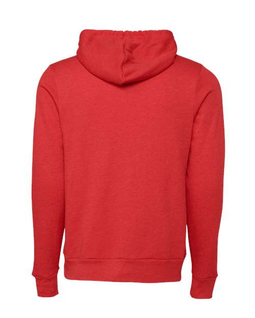 Unisex Sponge Fleece Hoodie Sweatshirt - Heather Red Back