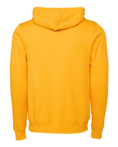 Unisex Sponge Fleece Hoodie Sweatshirt - Gold Back