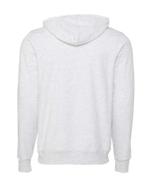 Unisex Sponge Fleece Full-Zip Hoodie Sweatshirt - Ash Back