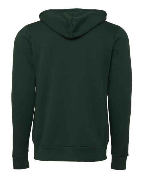 Unisex Sponge Fleece Full-Zip Hoodie Sweatshirt - Forest Back