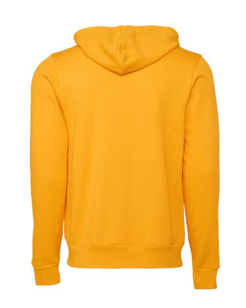 Unisex Sponge Fleece Full-Zip Hoodie Sweatshirt - Gold Back