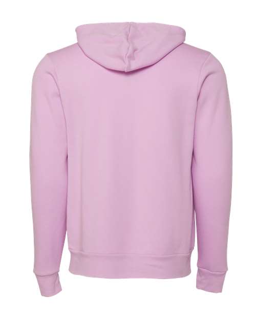 Unisex Sponge Fleece Full-Zip Hoodie Sweatshirt - Lilac Back