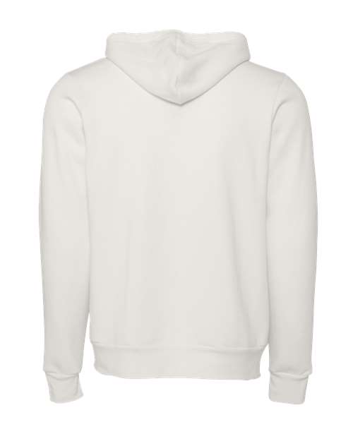 Unisex Sponge Fleece Full-Zip Hoodie Sweatshirt - Vintage White Back