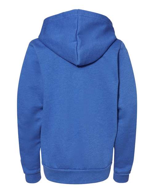 Youth Sponge Fleece Full-Zip Hoodie Sweatshirt - Heather True Royal Back