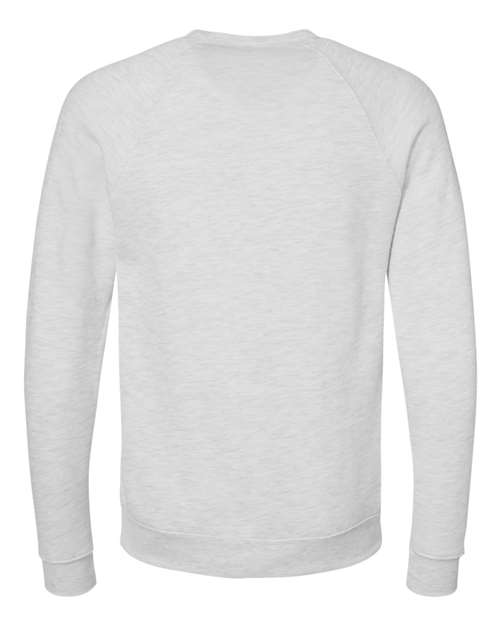Unisex Sponge Fleece Raglan Crewneck Sweatshirt - Ash Back