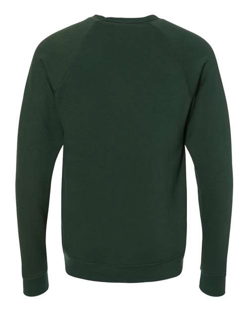 Unisex Sponge Fleece Raglan Crewneck Sweatshirt - Forest Back