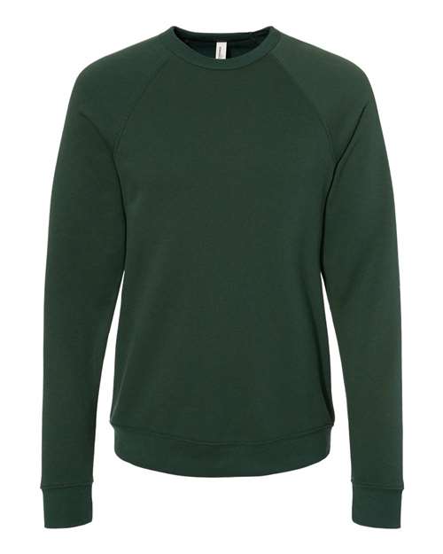 Unisex Sponge Fleece Raglan Crewneck Sweatshirt - Forest Front