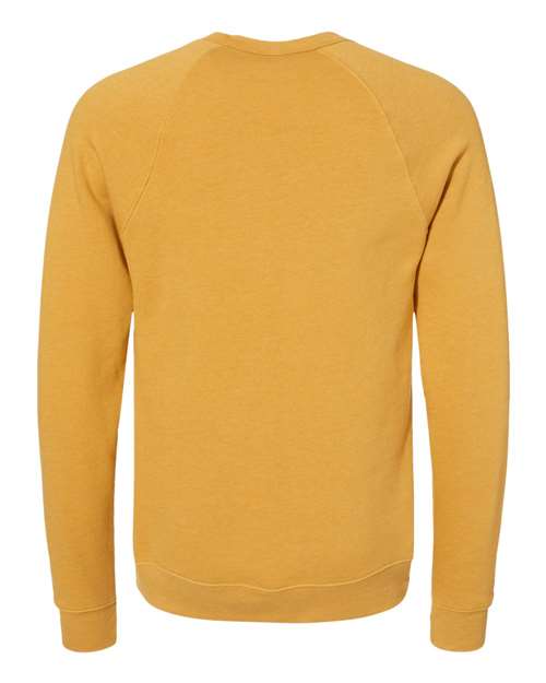 Unisex Sponge Fleece Raglan Crewneck Sweatshirt - Heather Mustard Back