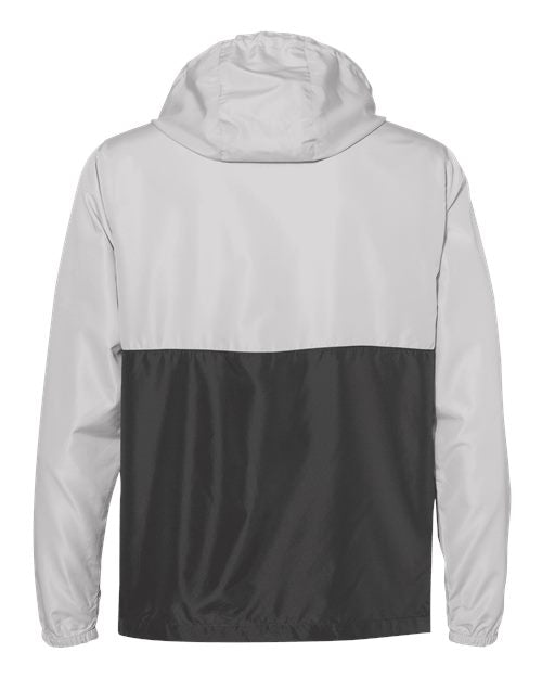Unisex Lightweight Quarter-Zip Windbreaker Pullover Jacket - Smoke/ Graphite Back